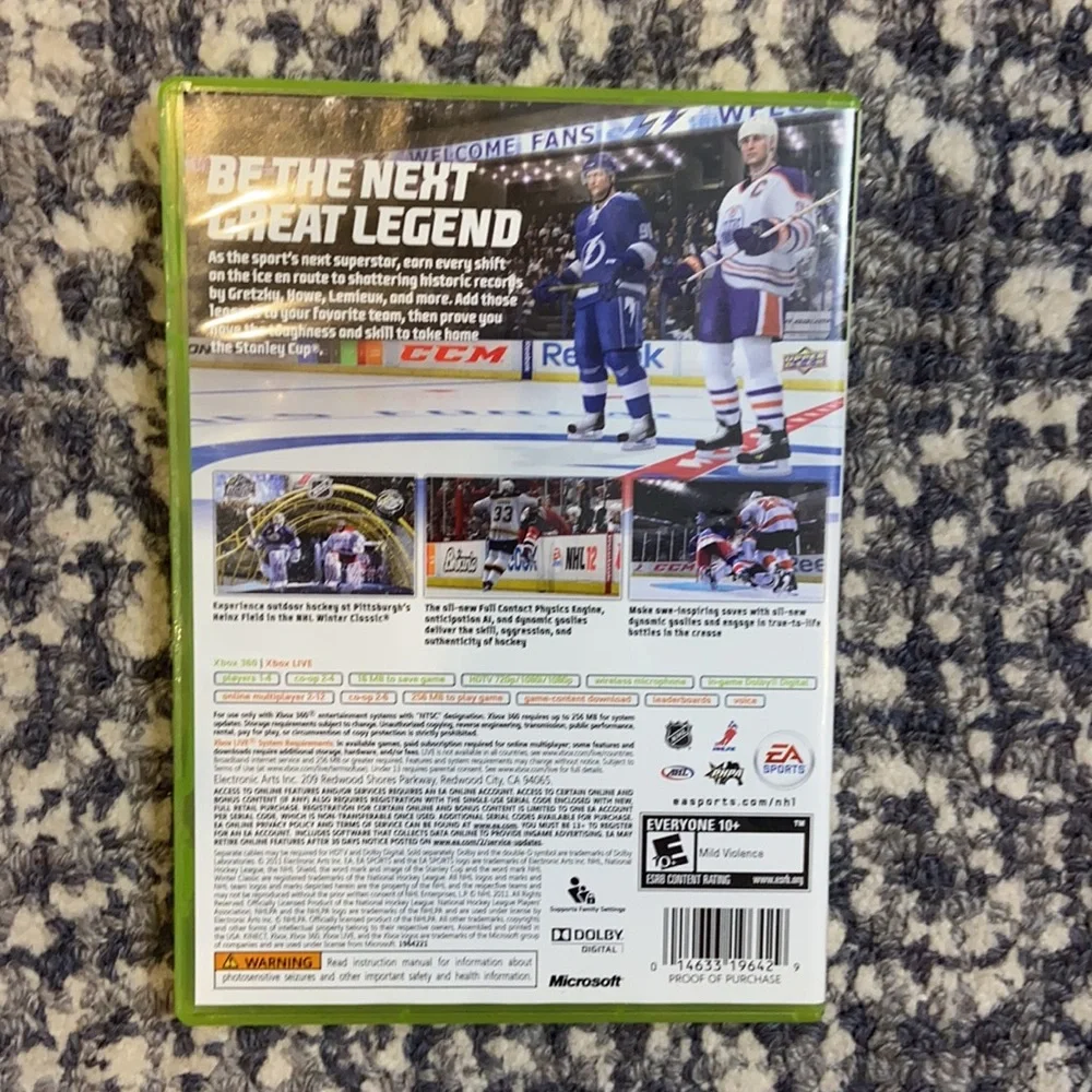 Xbox 360 EA Sports NHL 12 Rated E 10+